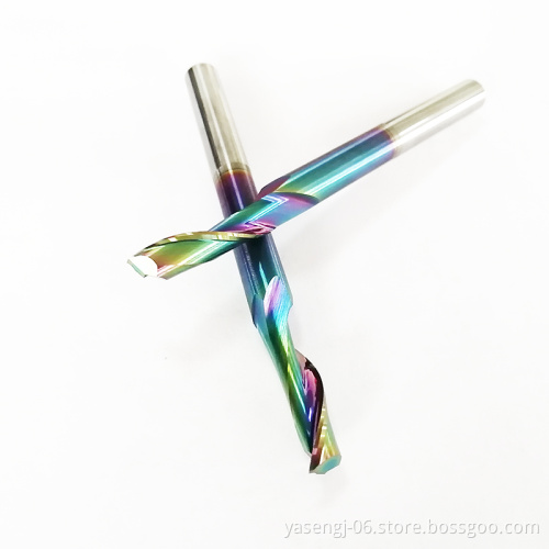 YASEN Custom High Precision CNC End Milling Cutters for Aluminum: 8mm/10mm Shank Diameter, Single Flute Design